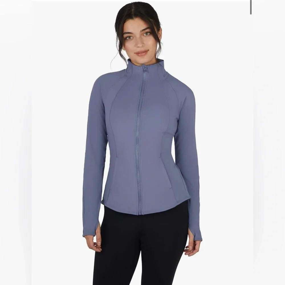 Yogalicious Womens Lightweight Full Zip Yoga Jacket with Pockets (Small) - Picture 1 of 6